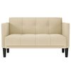vidaXL Sofa dwuosobowa kremowa 111 cm Tkanina