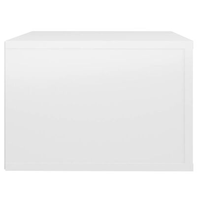 vidaXL Wisząca szafka nocna, biały o wysokim połysku, 50x36x25 cm
