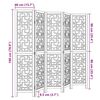 vidaXL Parawan pokojowy, 5-panelowy, brązowy, lite drewno paulowni