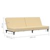 vidaXL 2-osobowa kanapa, kremowa, tapicerowana aksamitem