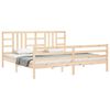vidaXL Rama ł&oacute;żka z wezgłowiem, 200x200 cm, lite drewno