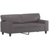 vidaXL 2-osobowa sofa, szary, 140 cm, sztuczna sk&oacute;ra