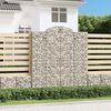 vidaXL Kosze gabionowe, 5 szt, 200x30x220/240 cm, galwanizowane żelazo