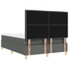 vidaXL Ł&oacute;żko z sprężyną LED Ciemnoszary 140 x 190 cm tkanina