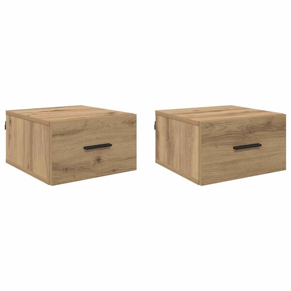 vidaXL Szafka Nocna z szufladą 2 pcs dąb artisan 35 x 35 x 20 cm