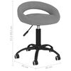 vidaXL Obrotowe krzesła stołowe, 2 szt., jasnoszare, aksamitne