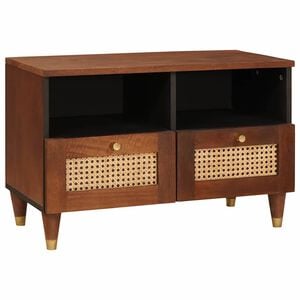 vidaXL Szafka pod telewizor Brązowy 70 x 33,5 x 46 cm Drewno z mango
