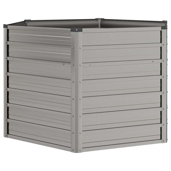 vidaXL Podwyższona donica, rdzawa, 129x129x77 cm, stal kortenowska