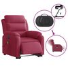 vidaXL Podnoszony fotel masujący, elektryczny rozkładany, kolor wina