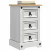 vidaXL Stolik nocny Corona Biały 35 x 32,5 x 58 cm Lite drewno sosnowe