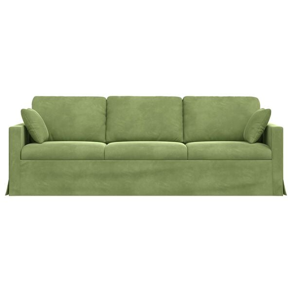 vidaXL Sofa Jasnozielony 228 x 78 x 80 cm Aksamit