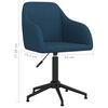 vidaXL Obrotowe krzesła stołowe, 6 szt., niebieskie, obite aksamitem