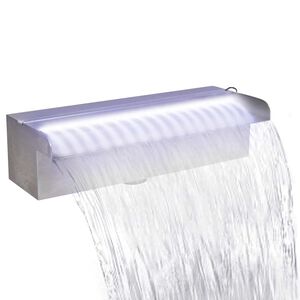 vidaXL Fontanna/wodospad do basenu, 30 cm, z oświetleniem LED