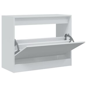 vidaXL Szafka na buty, biała, 80x34x63 cm, materiał drewnopochodny