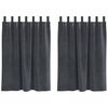 vidaXL Zasłony zaciemniające 2 pcs Jasnoszary 140 x 140 cm Aksamit