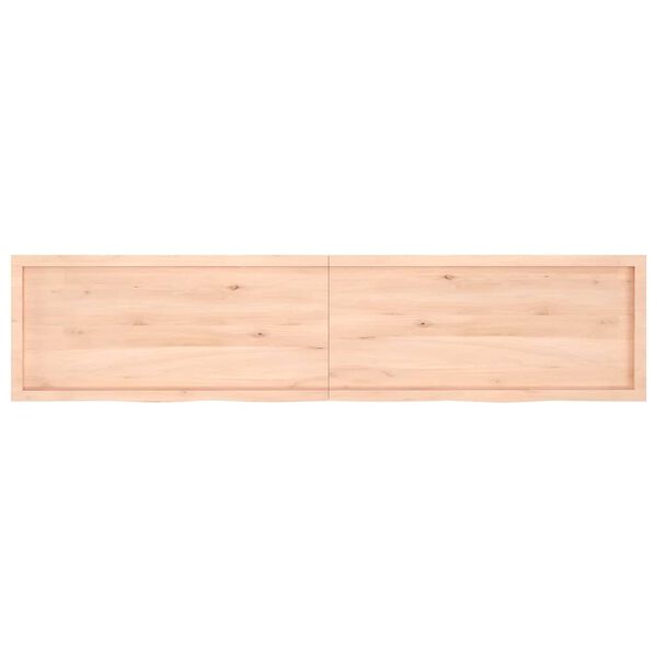vidaXL P&oacute;łka, 220x50x(2-6) cm, surowe lite drewno dębowe