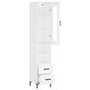 vidaXL Wysoka szafka, biała, 34,5x34x180 cm, materiał drewnopochodny