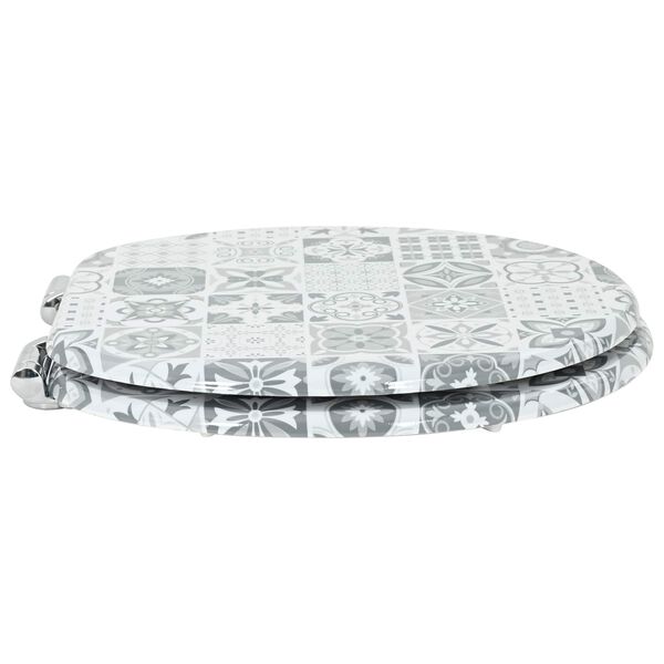 vidaXL Deska toaletowa 2 pcs Niebieska i biała porcelana 44 x 38 cm