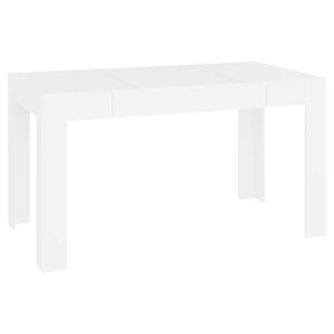 vidaXL St&oacute;ł jadalniany, biały, 140x74,5x76 cm, materiał drewnopochodny