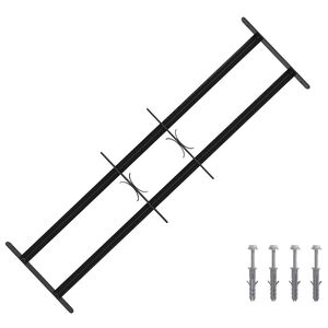 vidaXL Krata bezpieczeństwa do okien z 2 poprzeczkami 3 pcs 63-114 cm