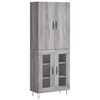 vidaXL Witrynka szary dąb sonoma 69,5x34x180cm materiał drewnopochodny