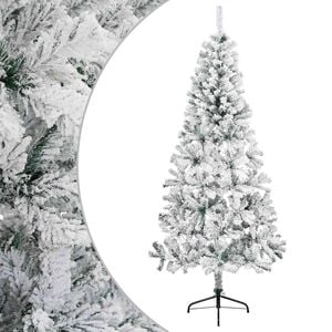 vidaXL Sztuczna choinka 120 cm PVC i stal Zielony i Biały