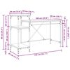vidaXL Biurko Stare drewno 135 x 50 x 90 cm Materiał drewnopochodny