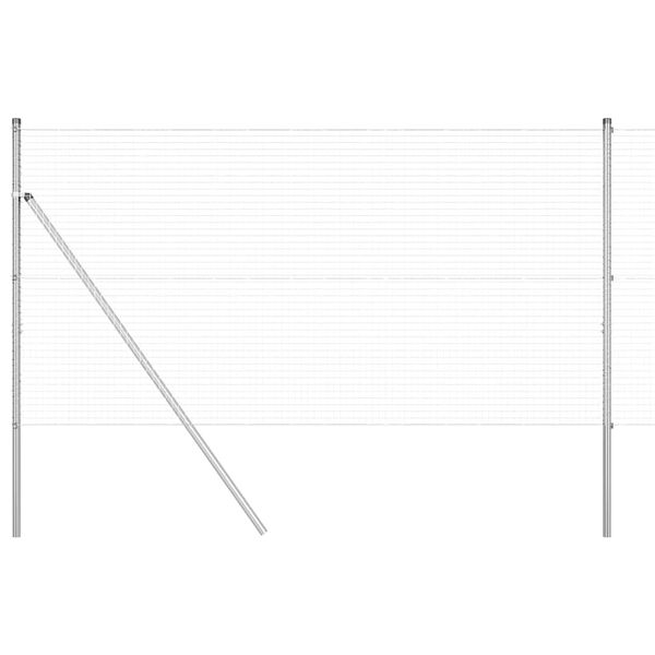 vidaXL Słupek ogrodzeniowy. Srebrny 10 x 1,2 m (siatka 25 x 25 mm)