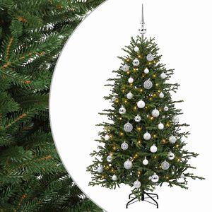 vidaXL Sztuczna choinka z bombką 120 cm 150 LED Ciepła biel