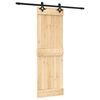 vidaXL Drzwi przesuwne Naturalny i czarny 70 x 210 cm