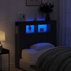 vidaXL Wezgłowie LED Ze LED Lights Czarny Dąb 100 x 18,5 x 103,5 cm