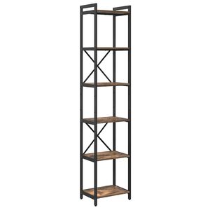 vidaXL P&oacute;łka na książki Dąb wędzony 40 x 30 x 189,5 cm