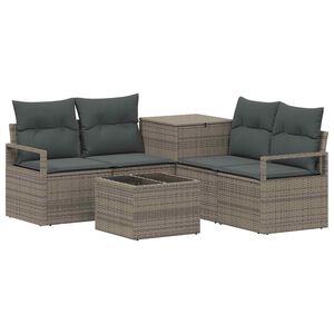 vidaXL Zestaw Sof 6 szt. Szary i ciemnoszary 55 x 55 x 37 cm