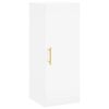 vidaXL Wysoka szafka, biała, 34,5x34x180 cm, materiał drewnopochodny