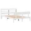 vidaXL Rama ł&oacute;żka bez materaca, biała, 160x200 cm, lite drewno sosnowe