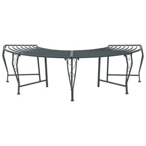 vidaXL Ławka Drzewna 4-Liczba miejsc 160 x 80 x 44 cm Stal