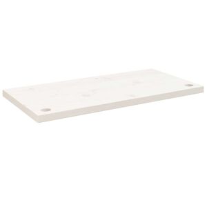 vidaXL Blat biurka, biały, 80x40x2,5 cm, lite drewno sosnowe
