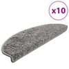 vidaXL Maty na schody 10 szt. 65x21x4 cm Szare p&oacute;łokrągłe duże
