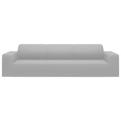 vidaXL Elastyczny pokrowiec na sofę 4-osobową, szary, dżersejowy