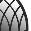 vidaXL Lustro ogrodowe, czarne, 100x45 cm, żelazne