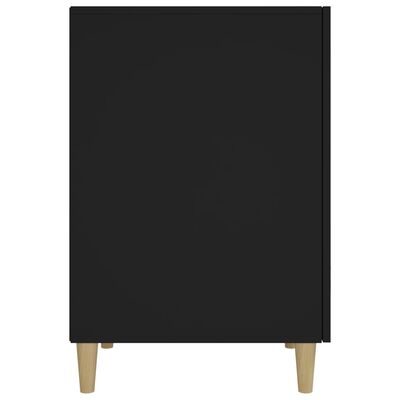 vidaXL Biurko, czarne, 140x50x75 cm, materiał drewnopochodny