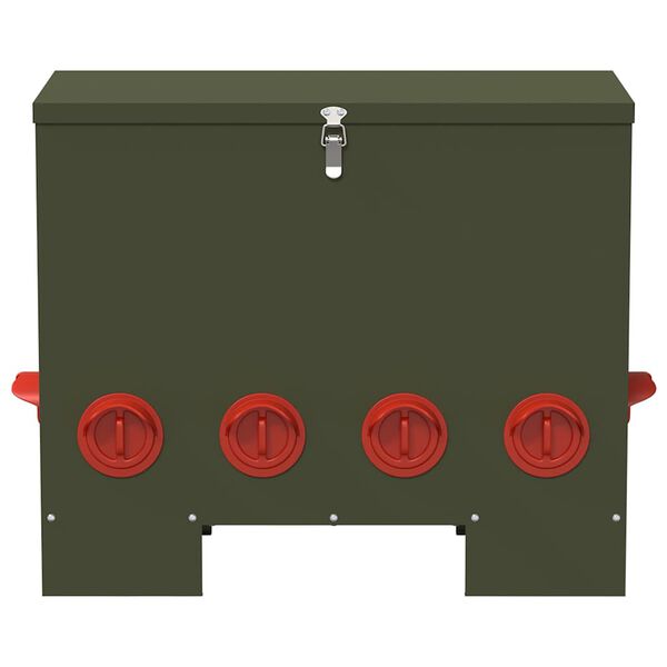 vidaXL Karmnik dla kur Zielony oliwkowy 60,5 x 29 x 51 cm