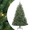vidaXL Sztuczna choinka z zawiasami zielony 210 cm PVC i Metal