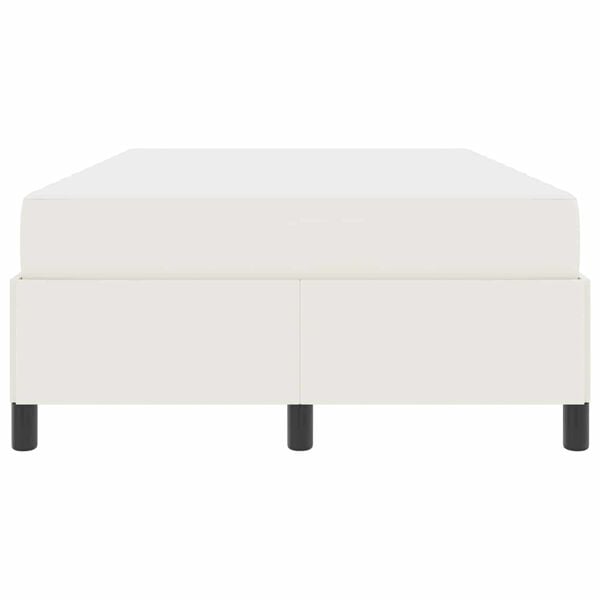 vidaXL Ramka ł&oacute;żka z materacem Kremowy 120 x 200 cm tkanina