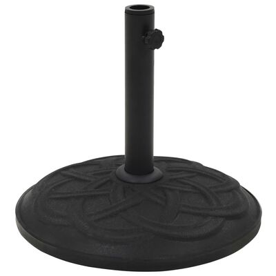 vidaXL Podstawa do parasola, betonowa, okrągła, czarna, 15 kg
