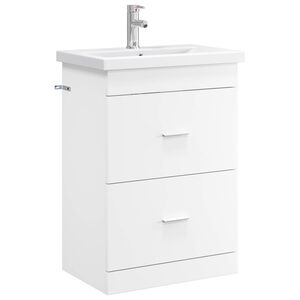 vidaXL Zestaw mebli łazienkowych Biały 61 x 40 x 84,5 cm