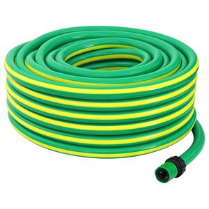vidaXL Wąż ogrodowy 5-warstwowy Zielony i Ż&oacute;łty 1 / 2'' 10 m PVC