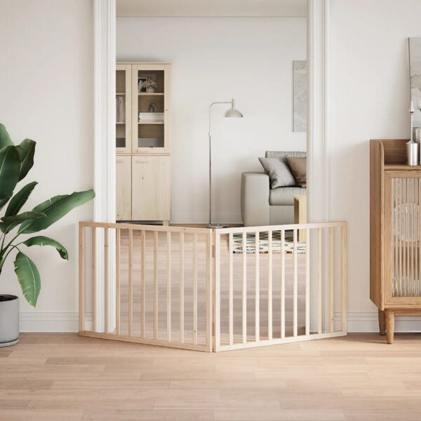 vidaXL Bramka dla psa składana 2 panele 160 cm drewno topolowe