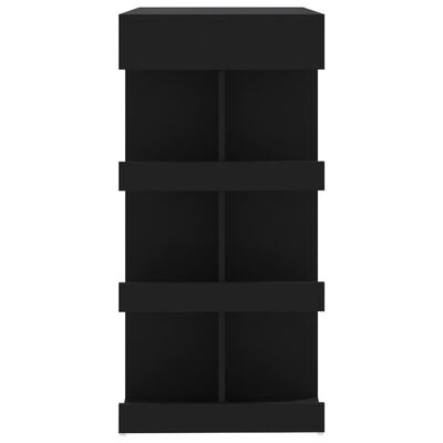 vidaXL Stolik barowy z półkami, czarny, 100x50x101,5 cm, płyta wiórowa