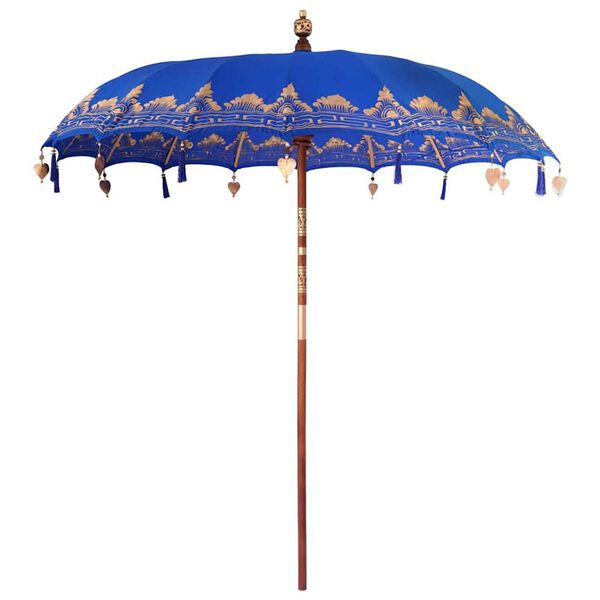 vidaXL Baliński Parasol z Bazą Niebieski 215 x 215 x 260 cm